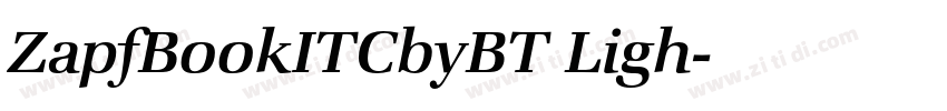 ZapfBookITCbyBT Ligh字体转换